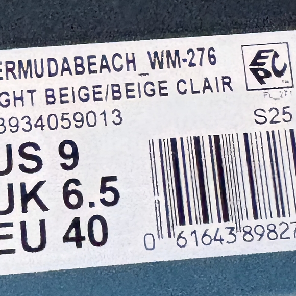 NWT Sperry Beige Canvas Sneakers with Leather Laces Size 9 - Picture 6 of 7